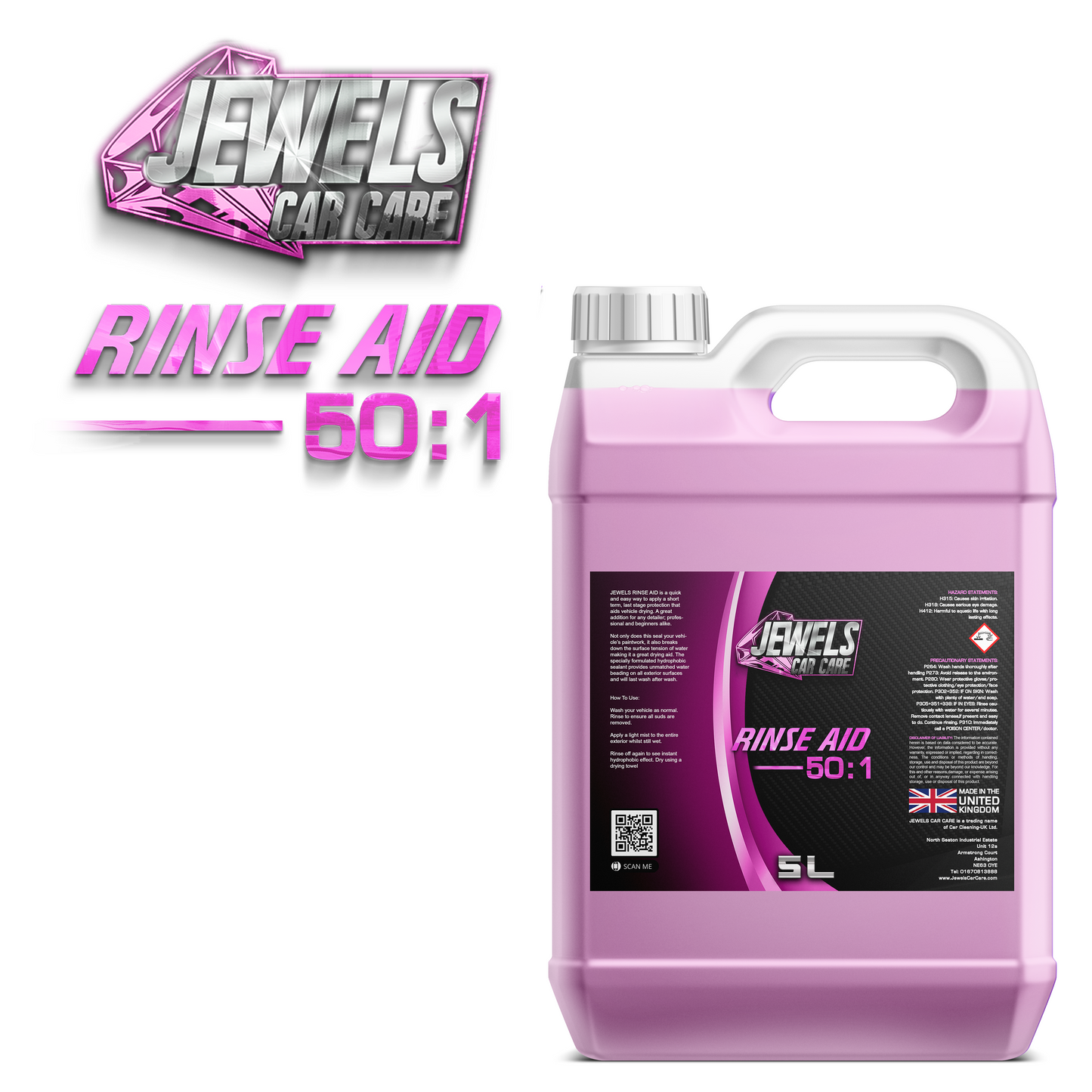 Jewels - Rinse Aid/Drying Aid 50:1 Dilution (Spray Wax) *COMING SOON* - Car Cleaning-UK