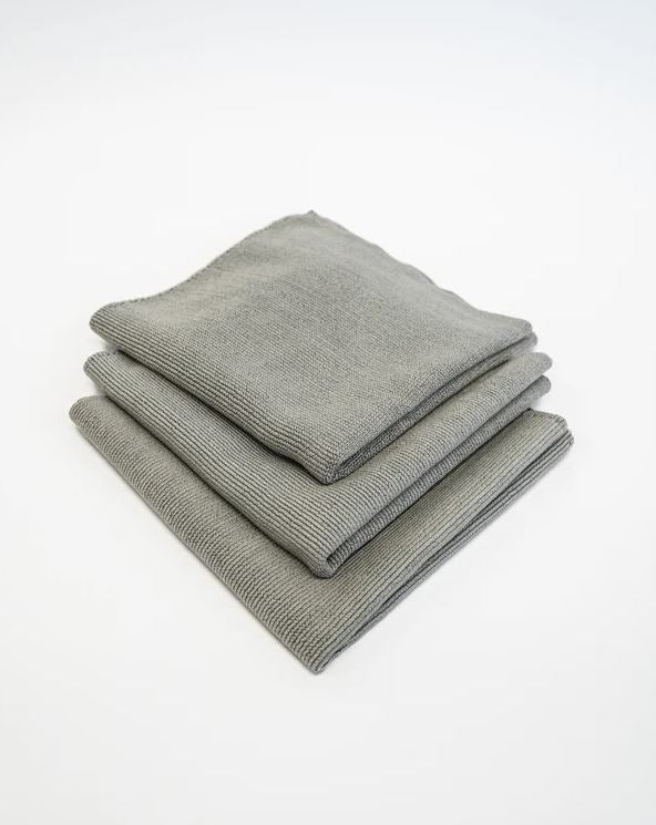 SOFT EDGELESS MULTI-PURPOSE MICROFIBRE CLOTHS - GREY