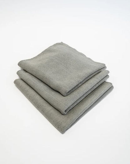 SOFT EDGELESS MULTI-PURPOSE MICROFIBRE CLOTHS - GREY