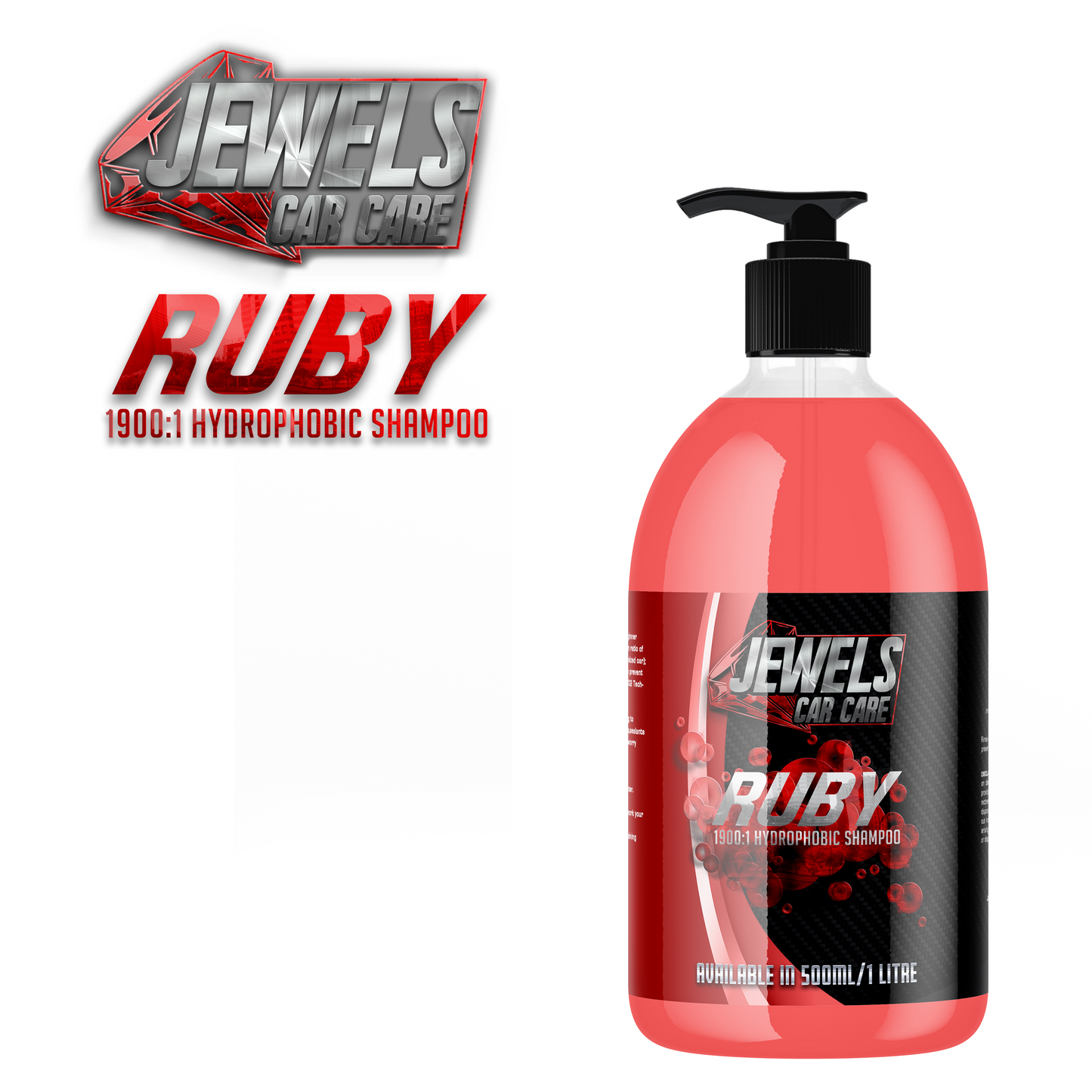 Jewels Ruby Red - 1900:1 Hydrophobic Shampoo - Car Cleaning-UK