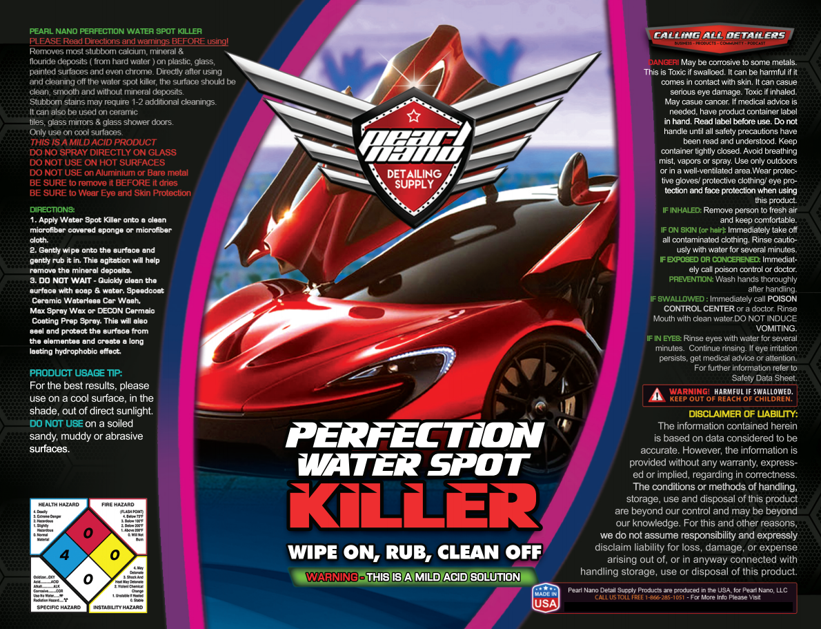 Pearl Nano Water Spot Killer/ Alloy Cleaner *COMING SOON* - Car Cleaning-UK